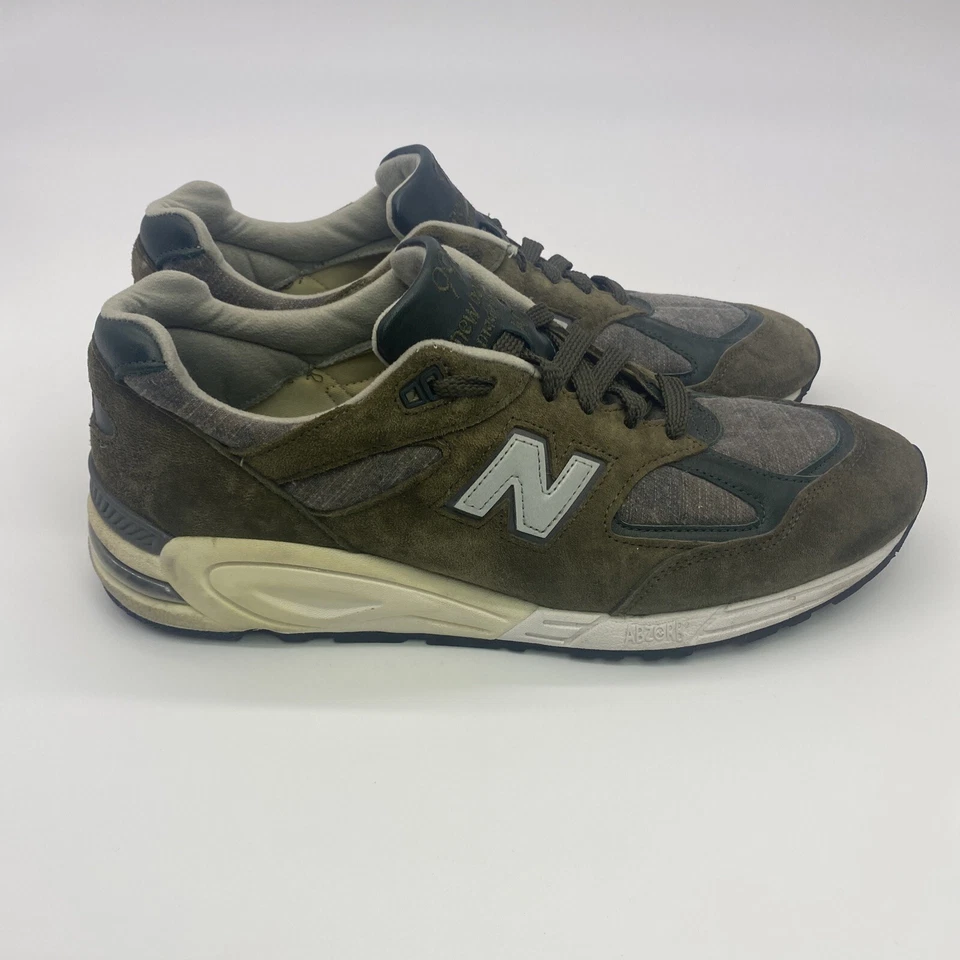 NEW BALANCE 990 V2 AGE OF EXPLORATION MADE IN THE USA OLIVE / GREY MENS 13 RARE  - Image 3 of 4