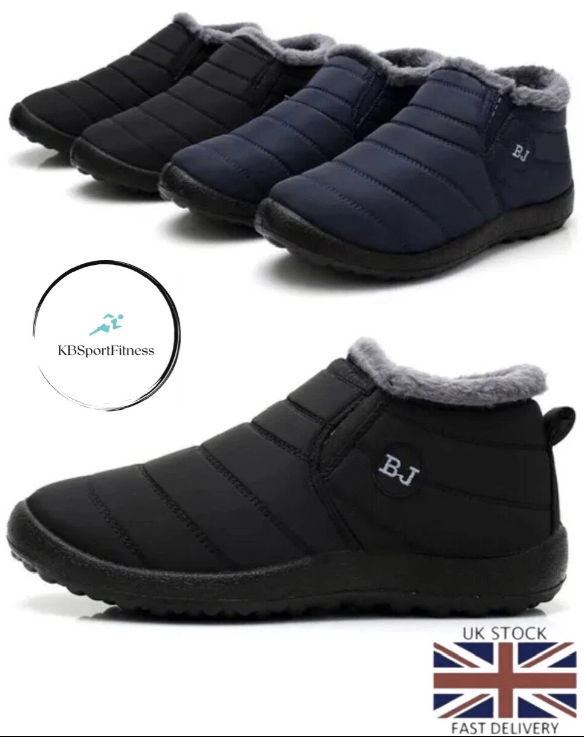 Mens Women Snow Ankle Winter Warm Boots Shoes Ladies Lined Waterproof Non-slip
Opens in a new window
