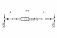 Bosch Bremsschlauch Hinten FüR BMW 5Er (F10,F07,F11) 6Er (F12,F13,F06)