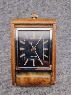 Art Deco Jaeger LeCoultre Folding Eight Day Travel Clock Pocket Watch RARE