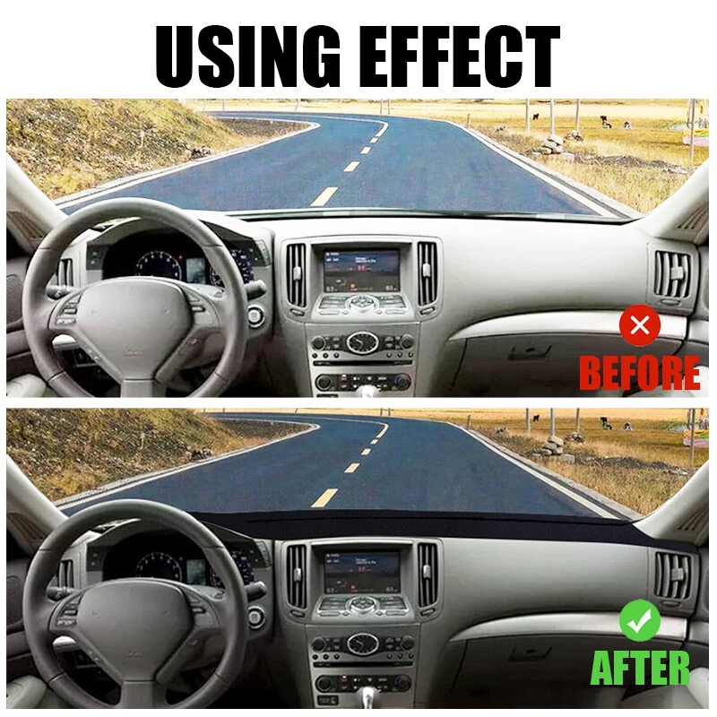 Se adapta a INFINITI G20 G35 G37 2008-2013 CUBIERTA DE TABLERO ALFOMBRILLA TABLERO PAD/NEGRO Foto 4 de 4