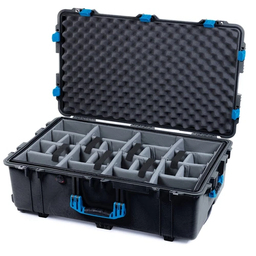Black & Red Pelican 1650 case. Comes with grey CVPKG dividers & wheels