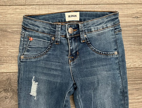 Hudson Girls Jeans Size 7 Medium Wash Cuffed Hem - Picture 6 of 11