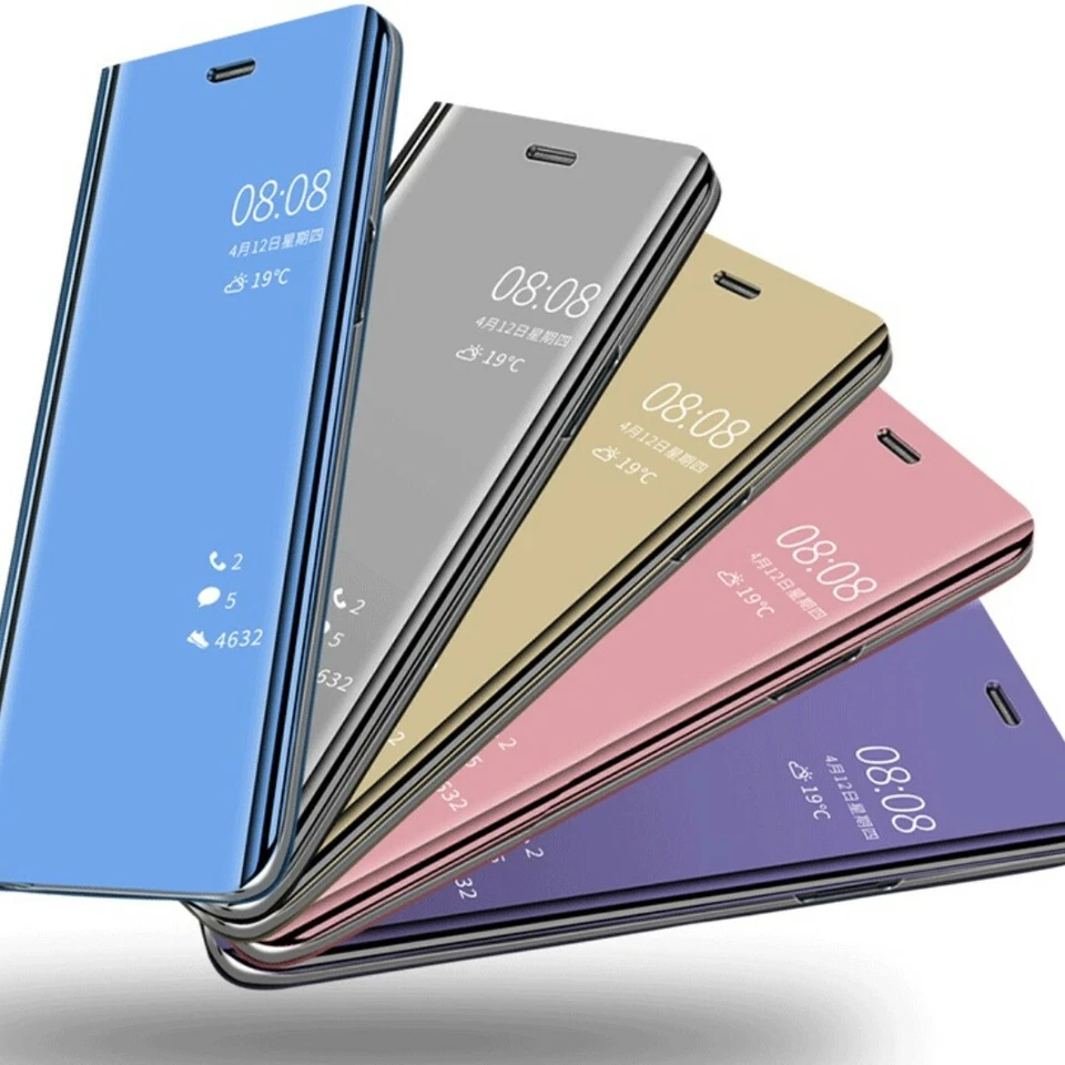 Smart Case For Samsung s10 s10 plus Smart 360 Clear View Mirror Flip Stand - Image 2 of 2