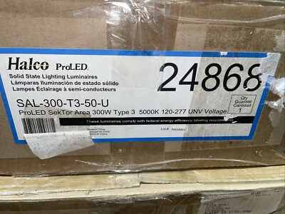 Halco ProLed SekTor Area Light 300W Type 3 5000K 120-277V  SAL-300-T3-50-U