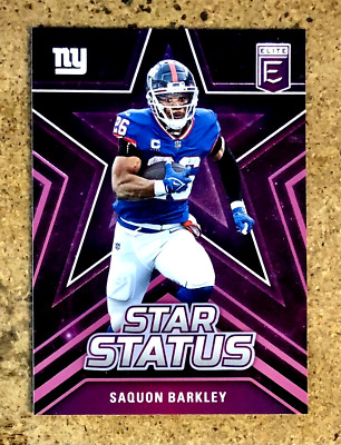 2023 Panini Donruss Elite Football Star Status Pink Saquon Barkley #9 Giants