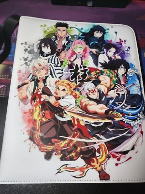 Demon Slayer Card Zipper Binder 3 Ring 9 Pocket | eBay