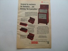 1965 DUPLEX Tool Boxes, Tool Chest--very nice original vintage color '65 ad