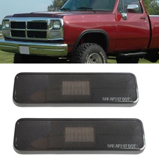 Smoke Lens Front Side Marker Light Lamp Assembly For 1972-1993 Dodge Ram Truck