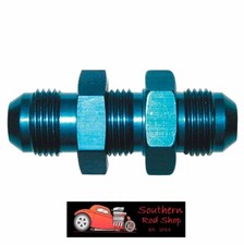 6an Blue Anodized Aluminum Straight Bulkhead Fitting SpeedFX 560632 USA Made