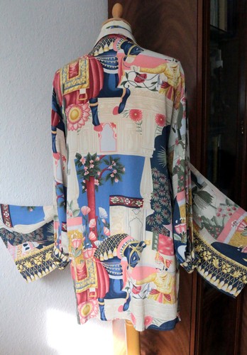 "Pancaldi & B" traumhafte "1001 Nacht" 100% Seide Bluse Tunika Gr.40 Vintage - Bild 14 von 18