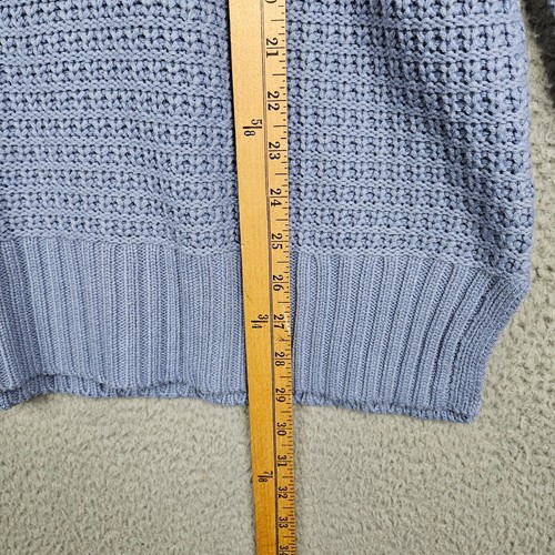 RACHEL ZOE Women’s light blue V Neck Long sleeve sweater hoodie Size L New - Picture 2 of 6