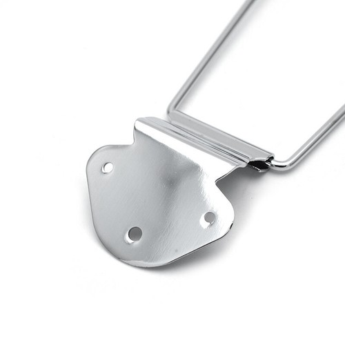 6 String Guitar Tailpiece Trapeze Open Frame Bridge for Archtop Guitar Gold B/S - Picture 9 of 12