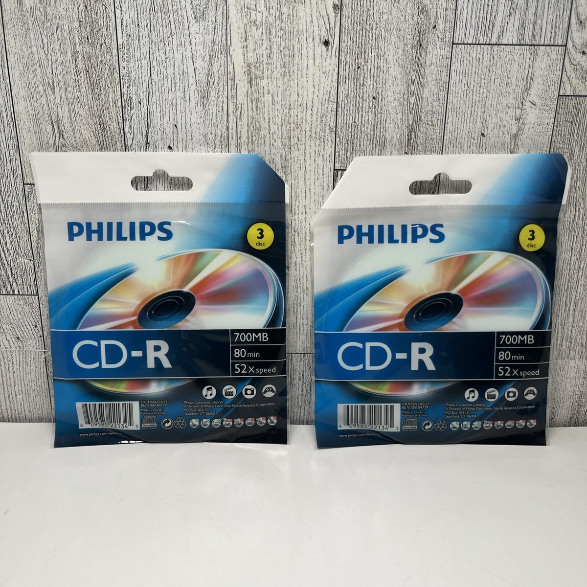 Lot Of 8 New 3 pack Philips CD-R 700MB 80min 52x Speed Discs | eBay
