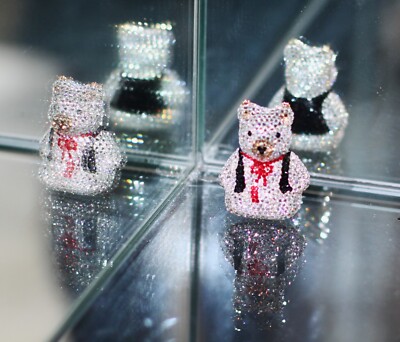 KATHRINE BAUMANN TEDDY TEDDI BEAR SWAROVSKI CRYSTAL PILLBOX PILL