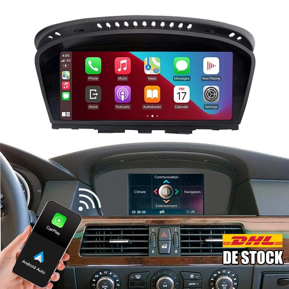 AUTOABC Wireless Carplay Android Auto TouchScreen für BMW 3/5er E60 E90 2003-2008 CCC