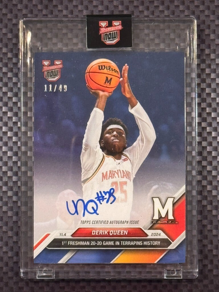 Derik Queen 2024-25 Bowman U NOW Basketball Topps Blue Auto