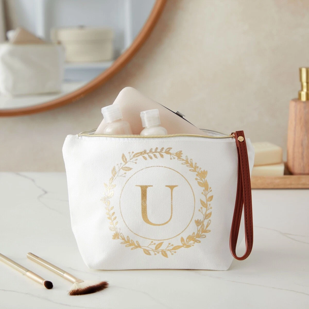 Gold Letter U Monogram Personalized