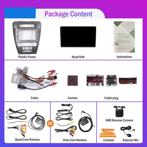 For Ford Mustang 2010- 2014 Carplay Android Car Stereo Radio GPS Navi WiFi 2+64G - Picture 15 of 15