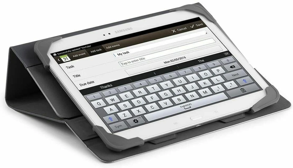 Targus Fit-N-Grip 7" 8" Inch Protective Rotating Universal Tablet Case Grey - Image 4 of 4