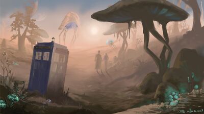 Anime tardis doctor who the elder scrolls iii  Custom Playmat Mat Pad