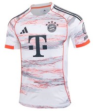 Adidas Men FC Bayern Munchen Away T-Shirts White Jersey Soccer Tee Shirt JJ2143