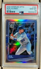 🔥2020 Panini Donruss Optic MLB Baseball #187 Pete Alonso Holo PSA 10 Pop 1🔥
