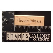 Stampendous Rubber Stamps K071 CLASSY PLEASE JOIN US INVITE PARTY T33A