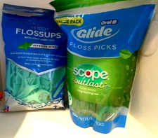 Dental Floss Picks Plastic Oral Teeth Flossers 300 Count Total