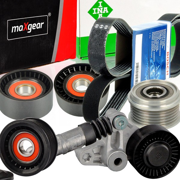 Bosch 6PK2490 Keilrippenriemen-Satz + Freilauf FüR Audi A5 Q7 Touareg-image