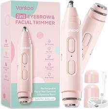 Facial Hair Remover  Eyebrow Trimmer - 2 in 1 Eyebrow  Face Shaver for Women -