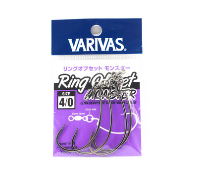 Varivas Worm Hook Ring Offset Monster Size 4/0 (3015)