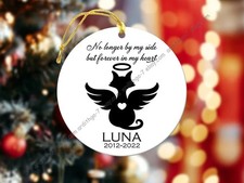 Personalized Pet Memorial Ornament, Custom Cat Ornament, Forever Loved Orname...