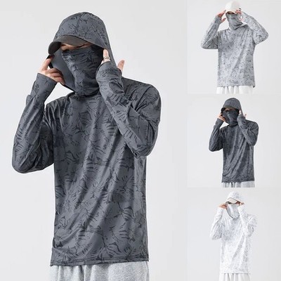 Herren Angelhemd Langarm Angeln Oberteil für Freizeit Alltag Anti-UV-Kleidung