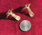 Vintage Coro Gold Tone Flower Clip-On Earrings — photo 3