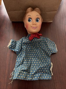 1950s Disney Wendy #674 Gund Hand Puppet Rubber Head Cloth Body W.D.P Peter Pan