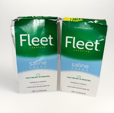 Fleet Saline Enema Pack of 4 Fast Constipation Relief with Lubricated Nozzle