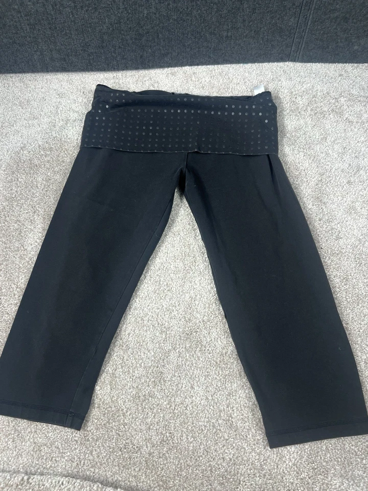 Victoria's Secret Rosa Y2K Plegable Yoga Capri Acampanado Leggings Talla Mediana 1 Defecto Foto 4 de 4