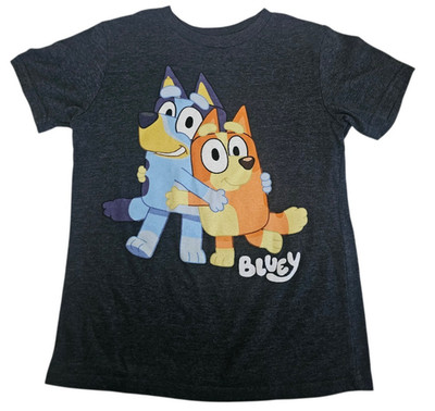 Bluey T Shirt Dark Gray Kids Top Size Medium Cotton Blend Bluey & Bingo Boy Girl
