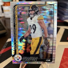2025-26 Topps Chrome Football Sebastian Castro #370 Pulsar Refractor (RC)