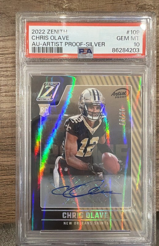 2022 Panini Zenith - Rookies Chris Olave #109 Artist Proof Silver Autographs /20