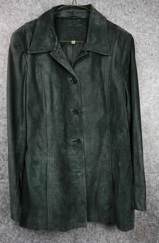 Marks and Spencer~100% Suede Jacket~Charcoal~Size 12~Excellent Condition
