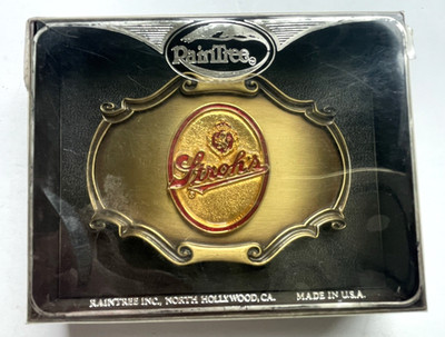 Vintage Rain Tree Stroh s Beer Promo Belt Buckle 1978 USA Made