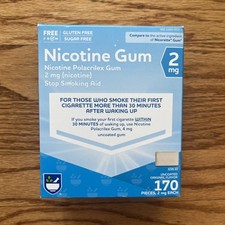 Rite Aid Sugar Free Nicotine Gum 2 mg -170 Pcs Original Flavor Exp 2/2026