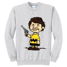 NEW Art Society CHARLIE BROWNSON HEATHER GREY Crew Sweater SM-4XLRGE MADE IN USA