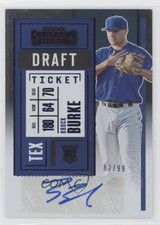 2020 Panini Contenders 2 Draft Ticket Blue 82/99 Brock Burke Rookie Auto RC 0q1p