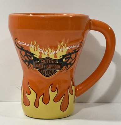 HARLEY DAVIDSON MOTORCYCLES 3D Mug Coffee Cup Declare Your Independence Orange