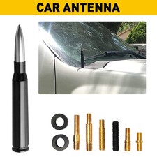5.5" Bullet Antenna Mast For Style Chevrolet Silverado 1500 2500 Black Silver PY