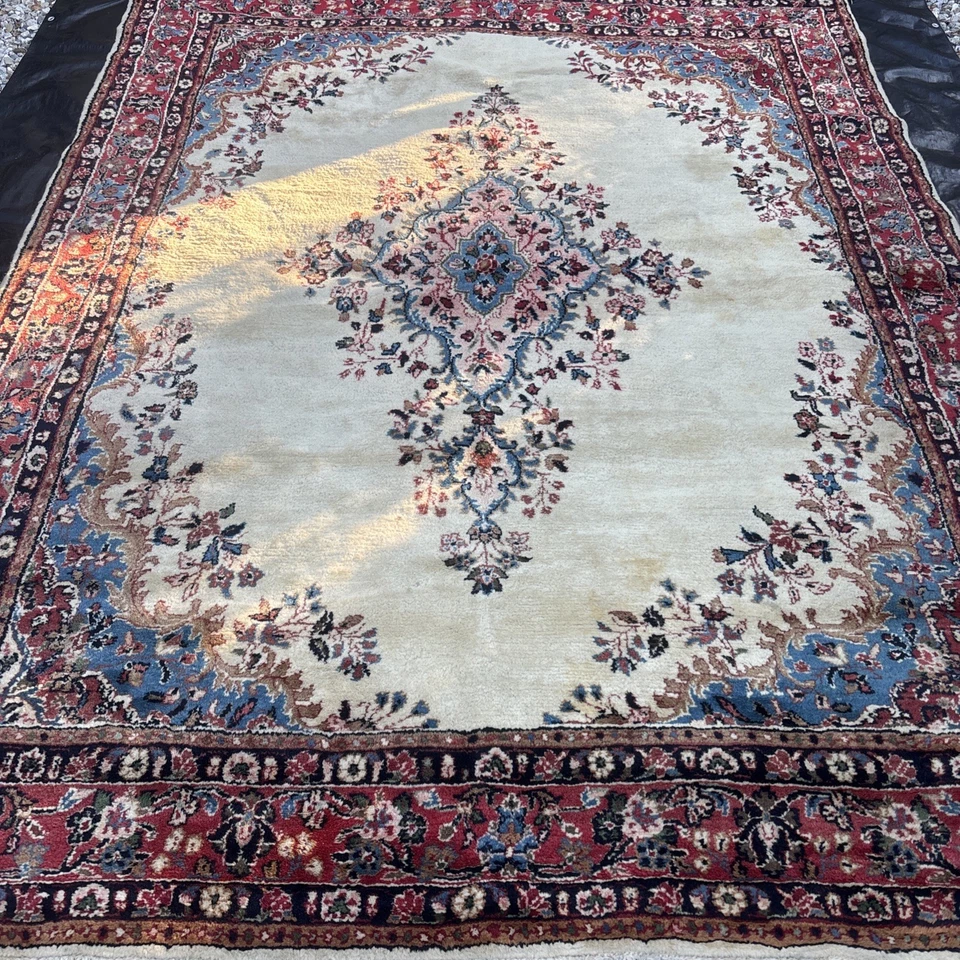 Alfombra Oriental Oriental 8 x 10 Lana Fina Calidad Anudada a Mano RARA Foto 2 de 4