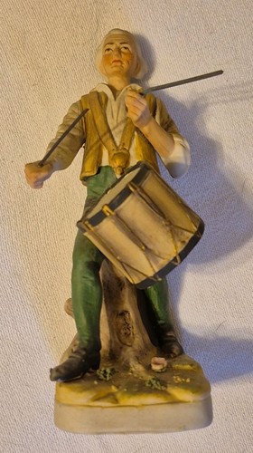 Vintage Lefton China Spirit of '76 Drummer Hand Painted Porcelain Figure